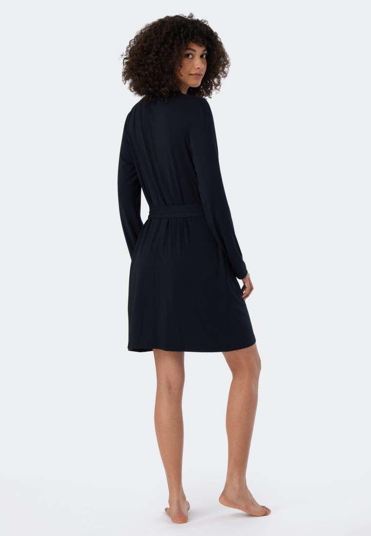 Dressing gown modal black - Essentials