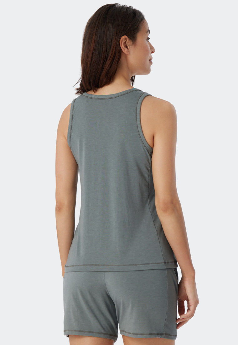 Strappy top viscose jade - Mix+Relax