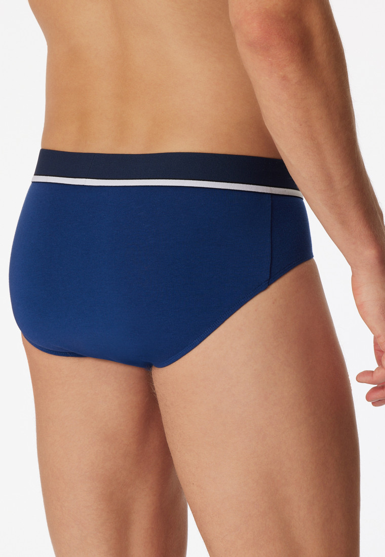 Rio-slips, set van 3, geweven elastische tailleband, blauw/zwart - 95/5