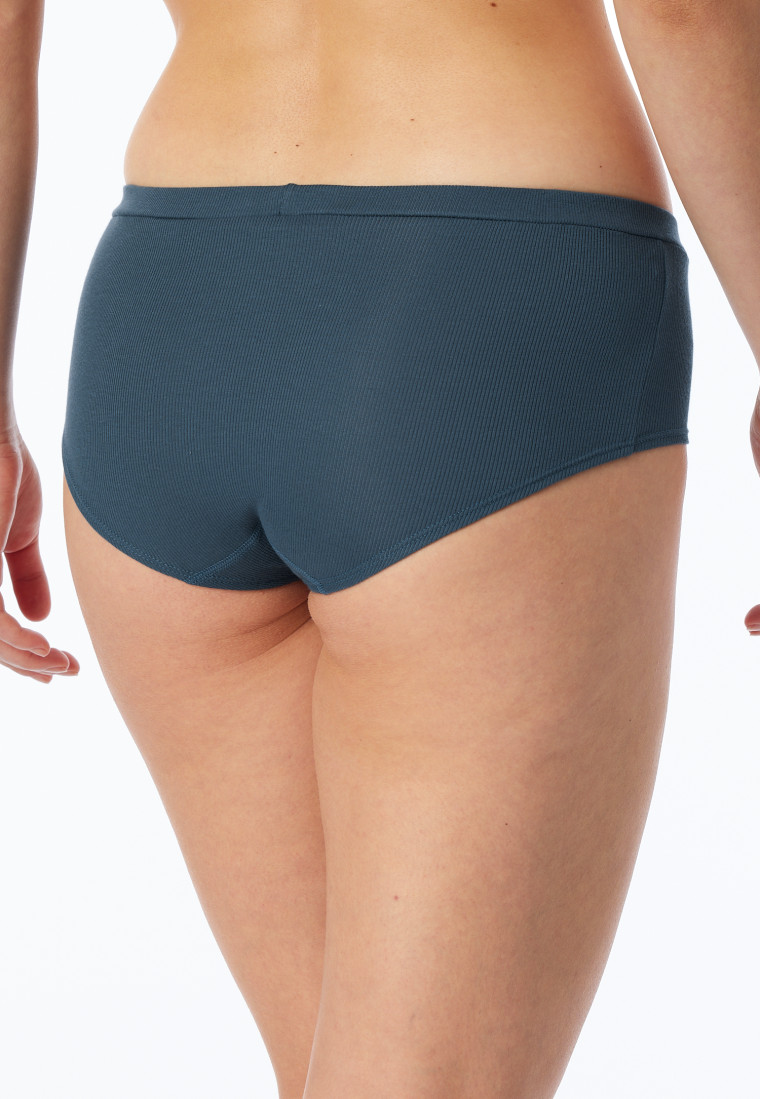 Double rib panty Organic Cotton denim blue - Pure Rib