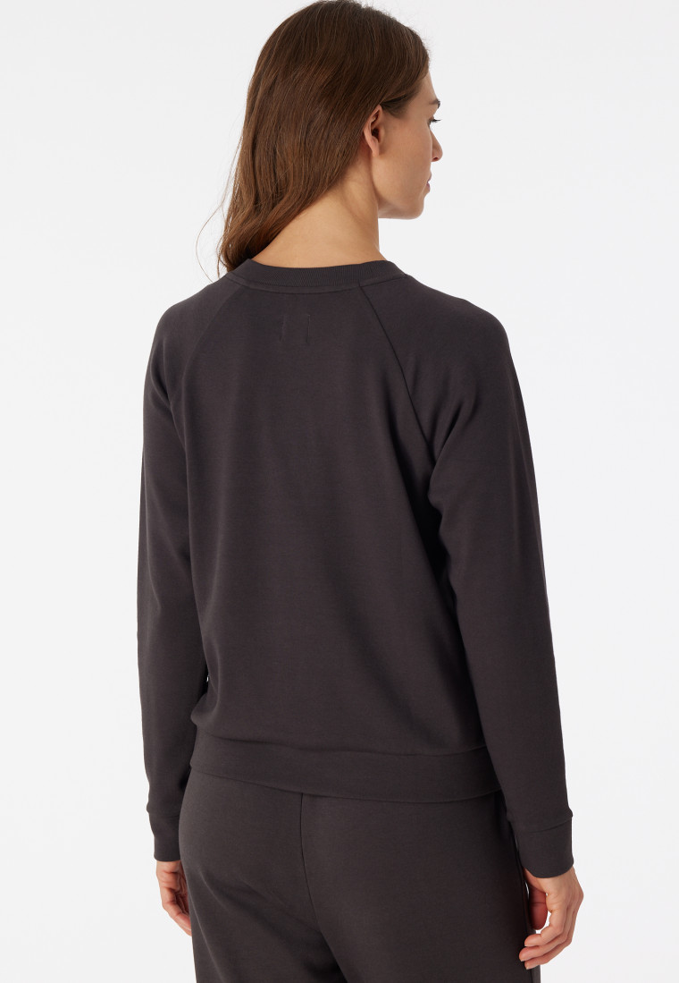 Sweatshirt lange mouwen interlock antraciet - Mix+Relax