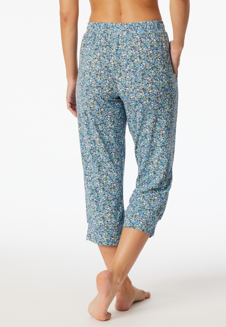 Loungehose 3/4-lang Modal Blumenprint multicolor - Mix+Relax