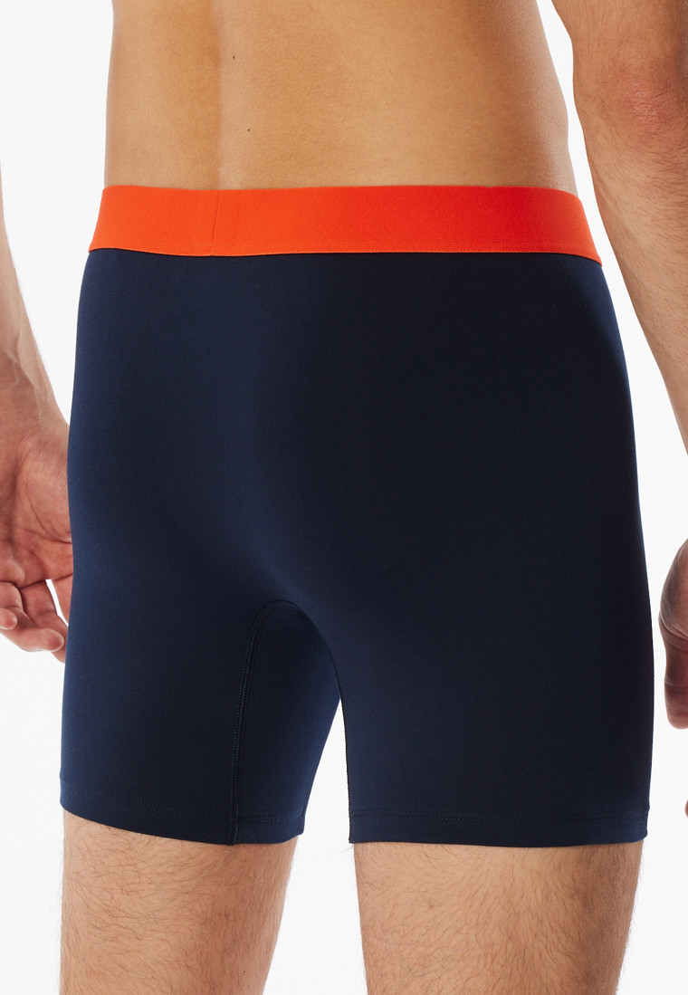 Long-Shorts 2er-Pack Organic Cotton Webgummibund mehrfarbig - 95/5