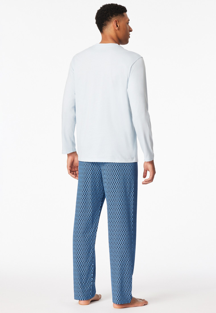 Schlafanzug lang hellblau - Comfort Nightwear