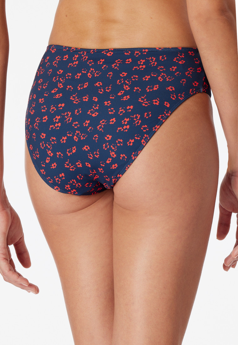 Midi bikinislip V-vorm bloemenprint multicolour - Aqua Mix & Match