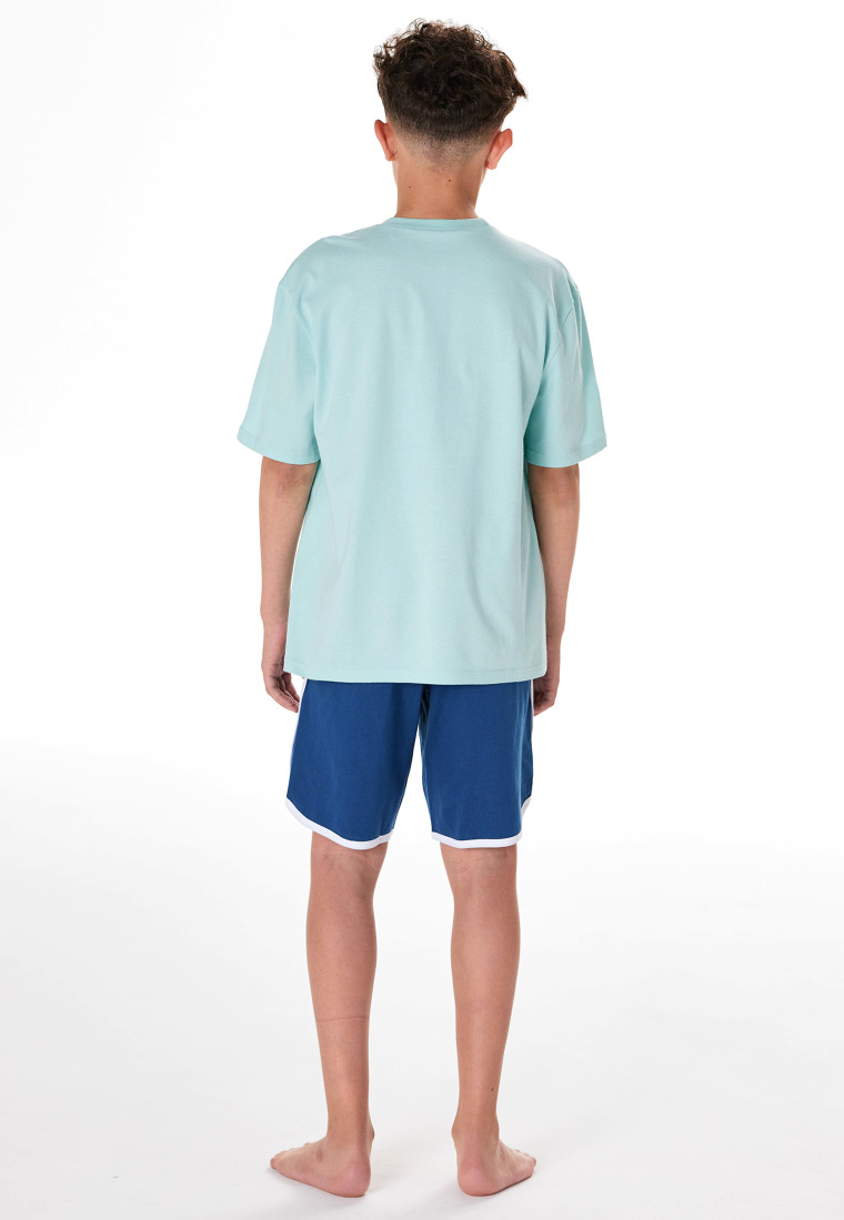 Short pyjamas surfboard turquoise - Teens Nightwear