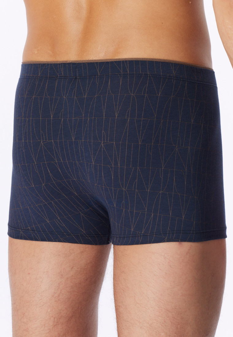 Shorts van modalvezel met patroon, diepblauw - Long Life Soft