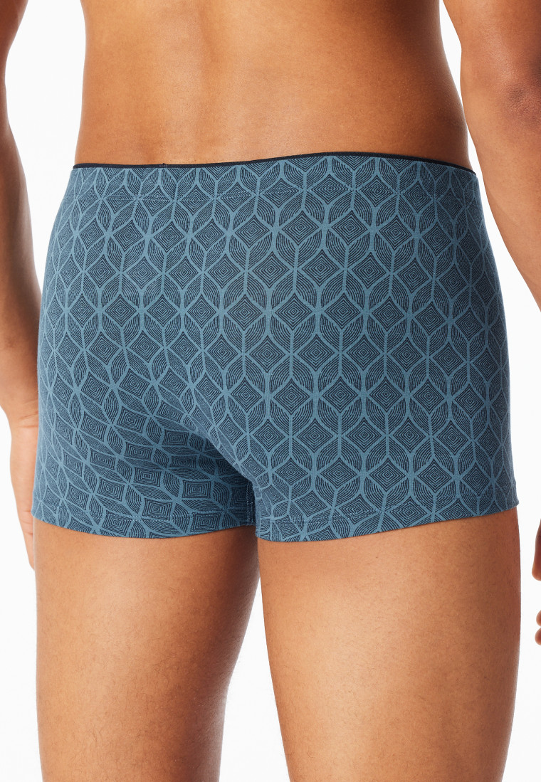 Shorts Modal gemustert atlantikblau - Long Life Soft