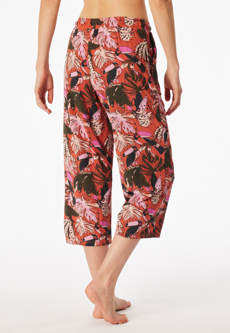 Loungebroek 3/4 lang met terracotta patroon - Mix+ Relax