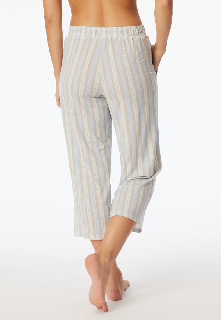 Loungehose 3/4-lang Modal Streifen multicolor - Mix+Relax