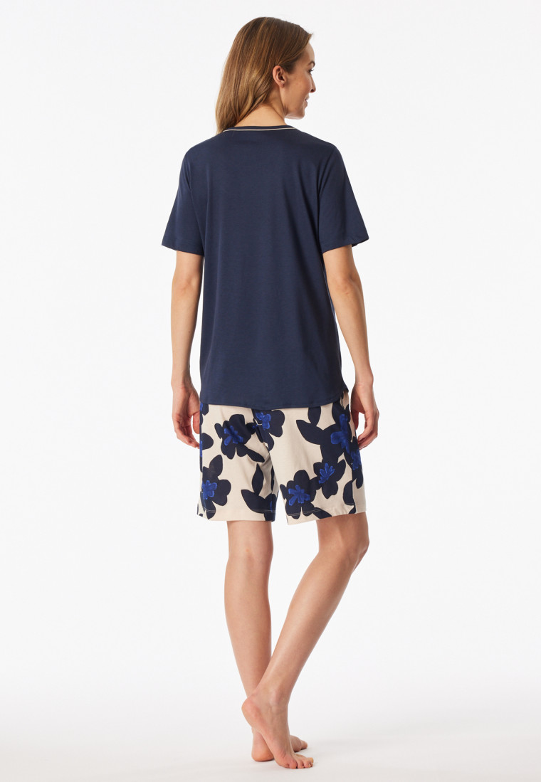 Pyjama kort navy - Comfort Nightwear