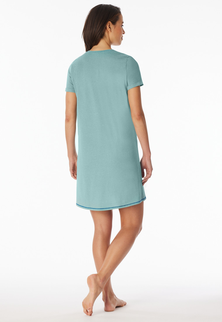 Sleep shirt short sleeve print jade - Casual Essentials
