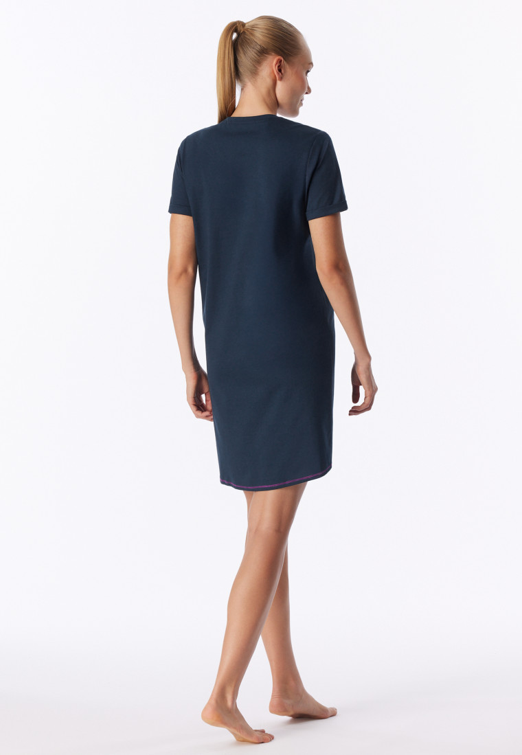 Camicia da notte a maniche corte blu scuro - Casual Essentials