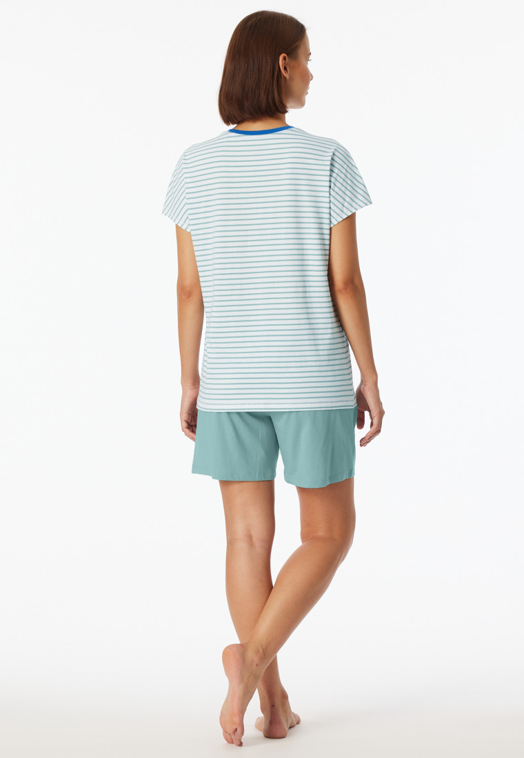 Schlafanzug kurz jade- Casual Essentials