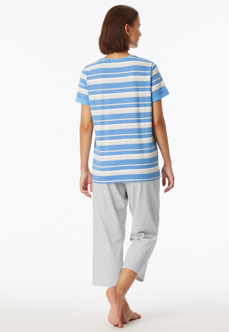 Schlafanzug 3/4-lang hellblau - Casual Essentials