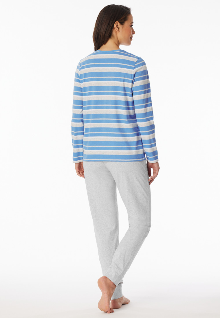 Schlafanzug lang hellblau - Casual Essentials