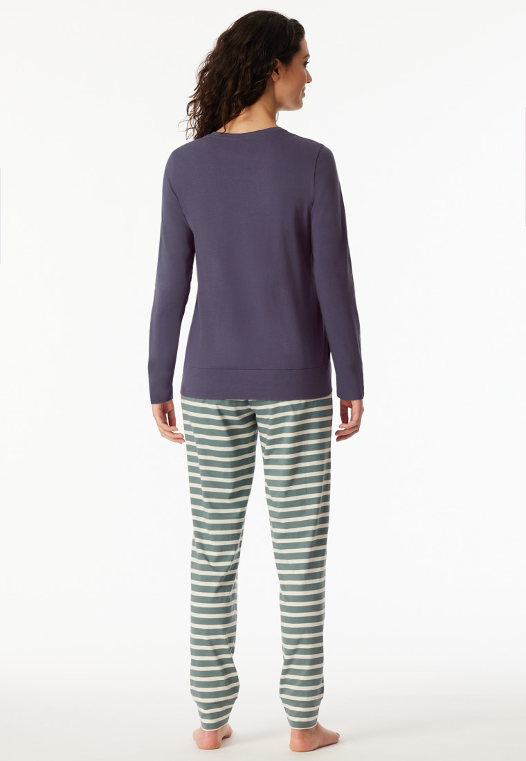 Pyjamas long striping indigo - Casual Essentials