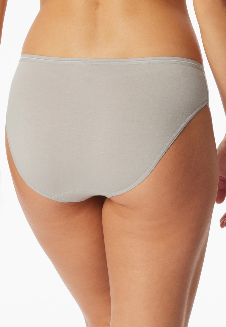 Tai-Slips 2er-Pack sand/grau-jaspe - Modal Essentials