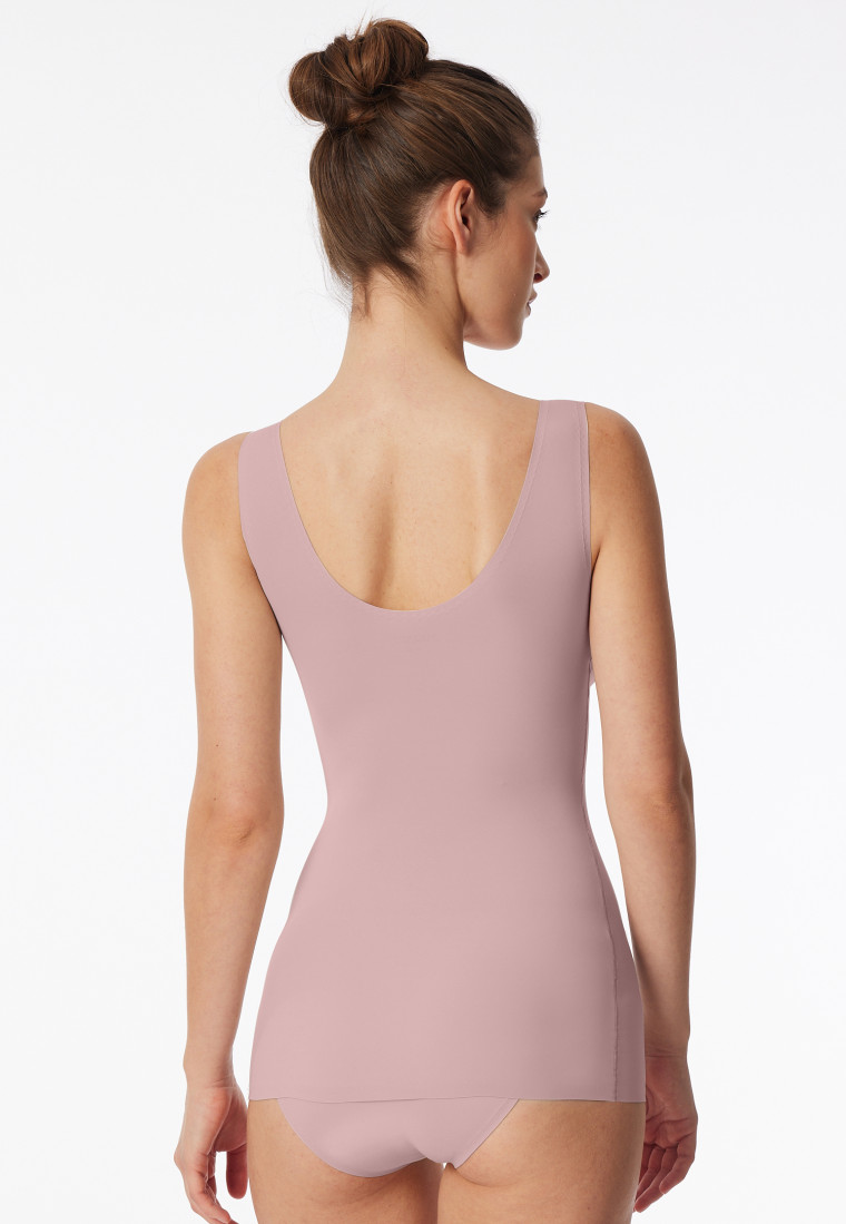 Chemise à bretelles microfibre coussinets amovibles rose tendre - Invisible Soft