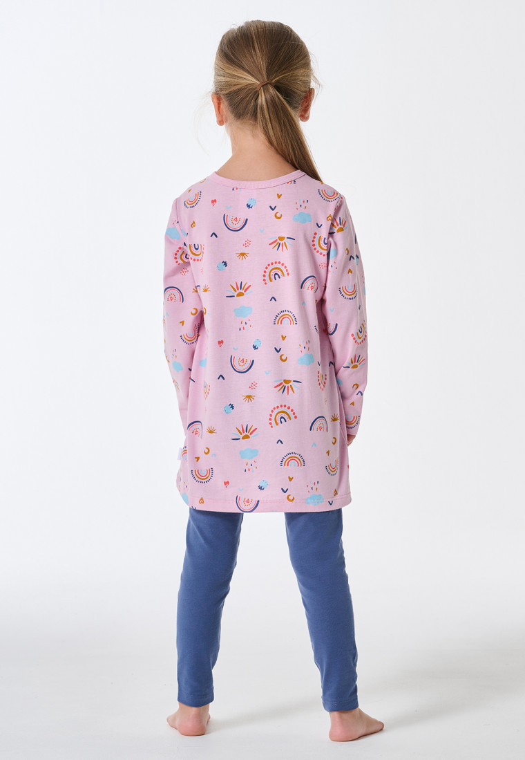 Long pyjamas with sun rainbow violet leggings - Kids Nightwear