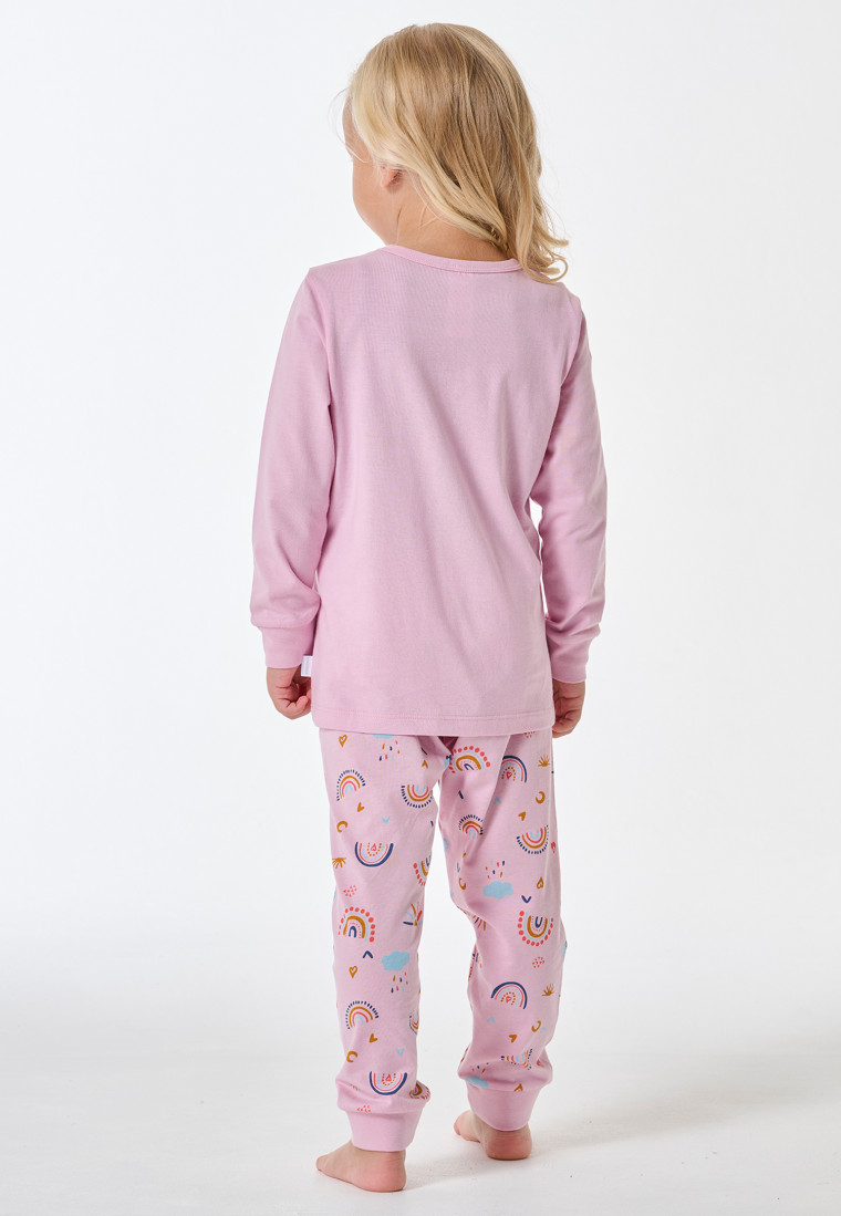 Pyjamas long pyjamas cuffs rainbow sun violet - Kids Nightwear