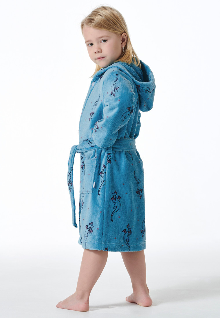 Bademantel Velours Drachendruck aquarium - Girls World