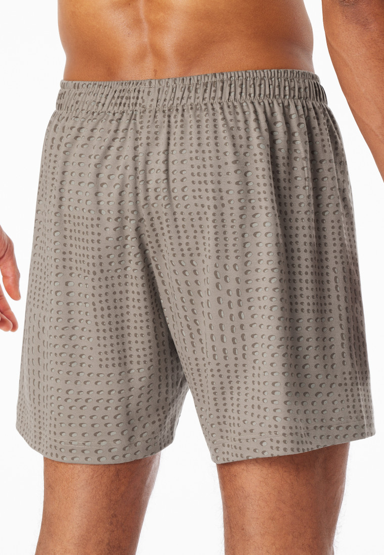 Boxershorts interlock clay gedessineerd - Fine Interlock