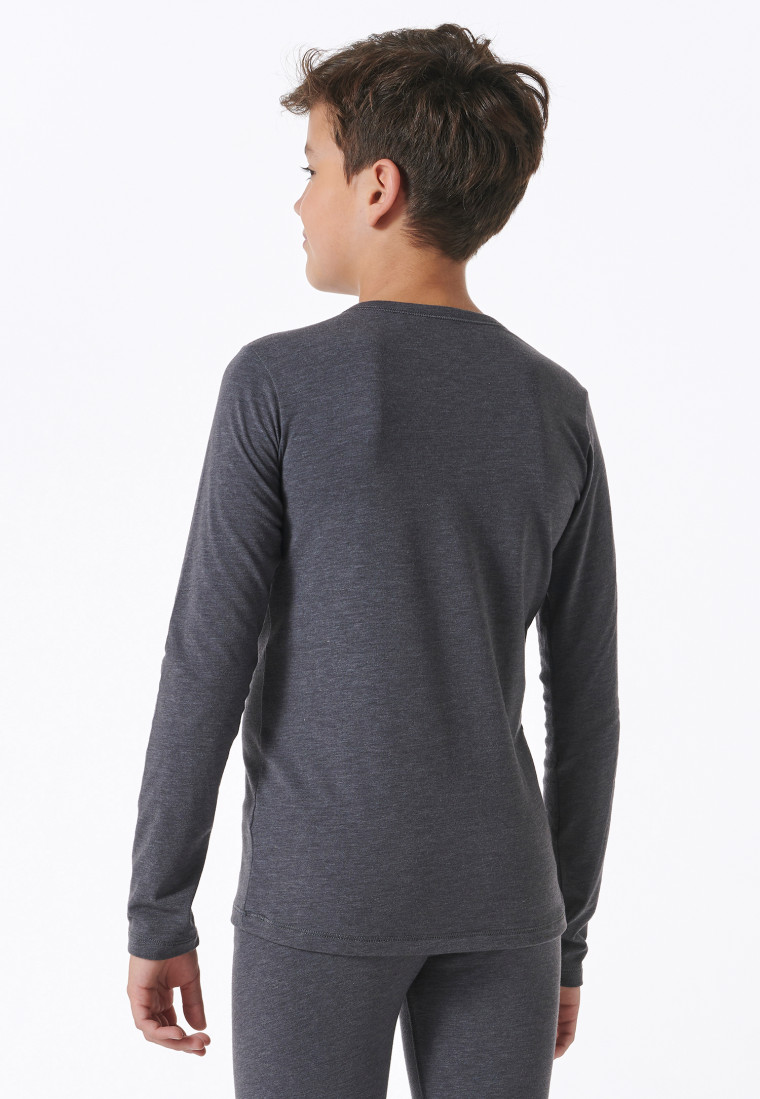 Shirt lange mouwen unisex blauw - Active