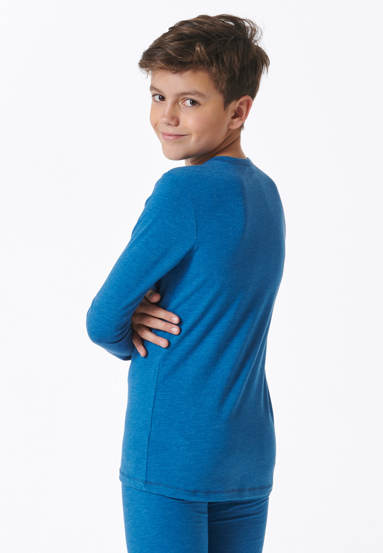 Shirt lange mouwen unisex blauw - Active