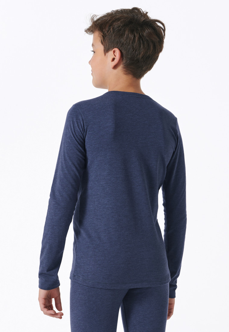 Shirt langarm unisex dunkelblau - Active