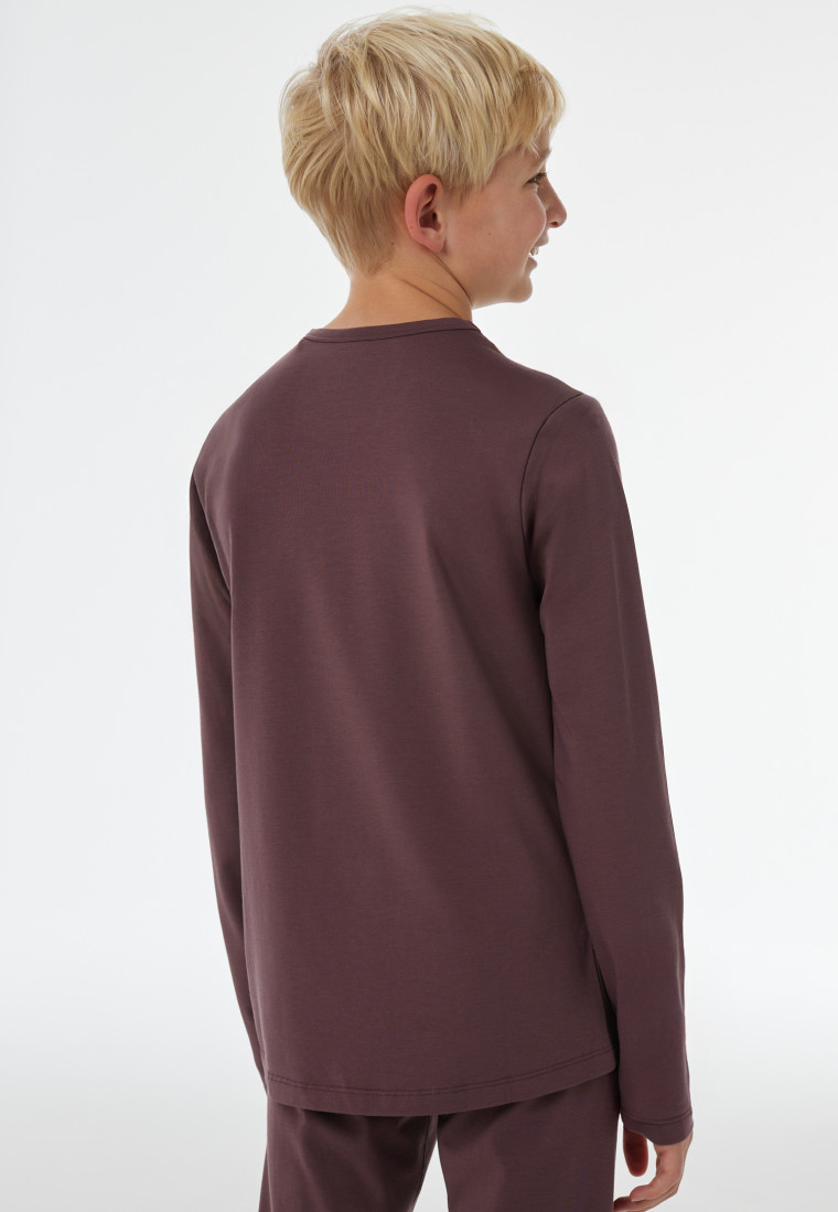 T-shirt à manches longues unisexe, chaud, chocolat - thermo