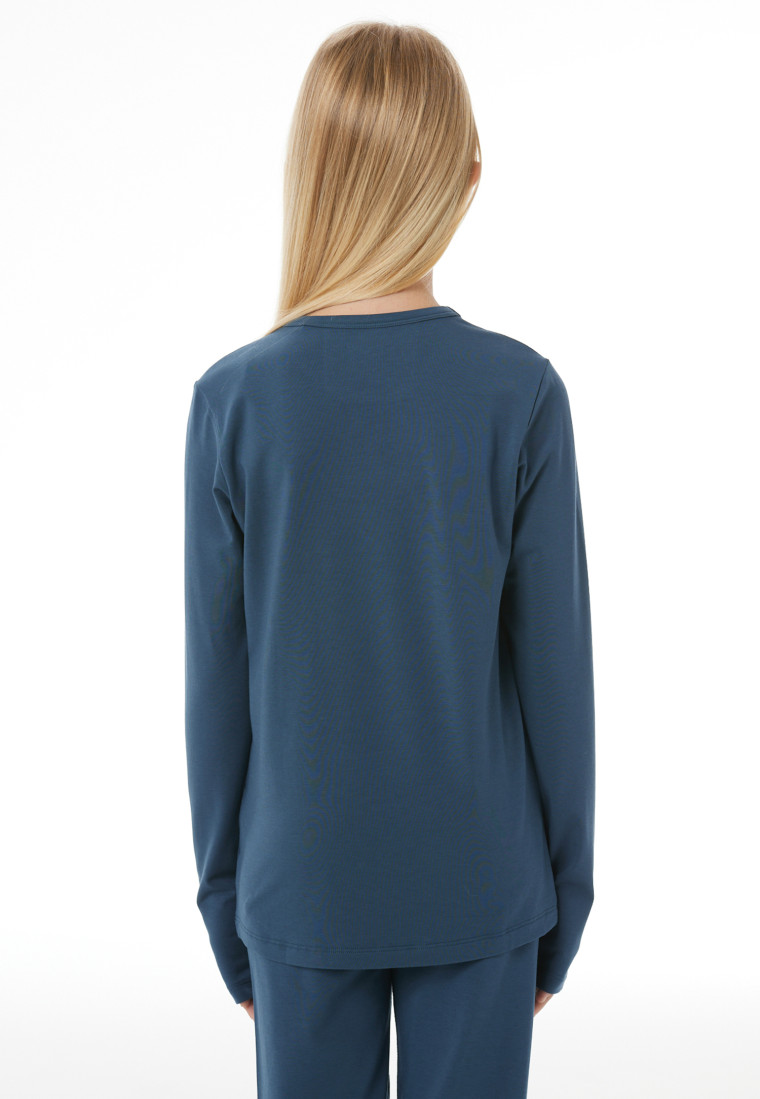 Unisex Long-Sleeve Warm Shirt, Deep Blue - thermo