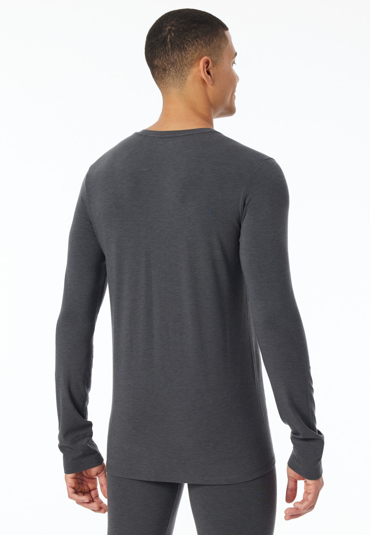 Long-sleeve mottled dark grey shirt - Casual Warming