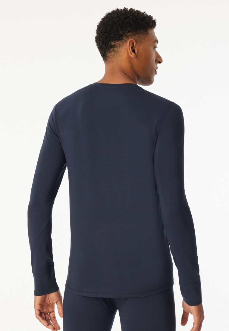 Shirt langarm wärmend nachtblau - Casual Warming
