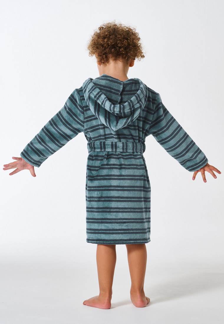Velour stripes mineral bathrobe - Kids Nightwear