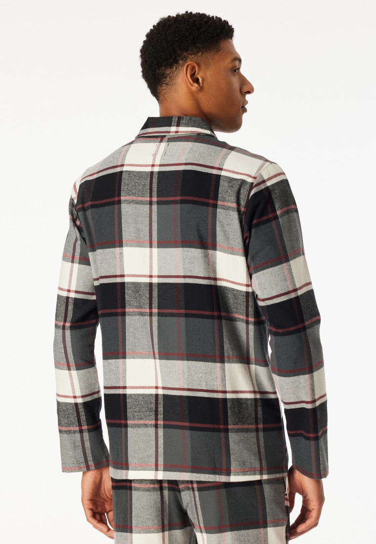 Overhemd lange mouwen flanel ruitjes multicolour - Mix+ Relax
