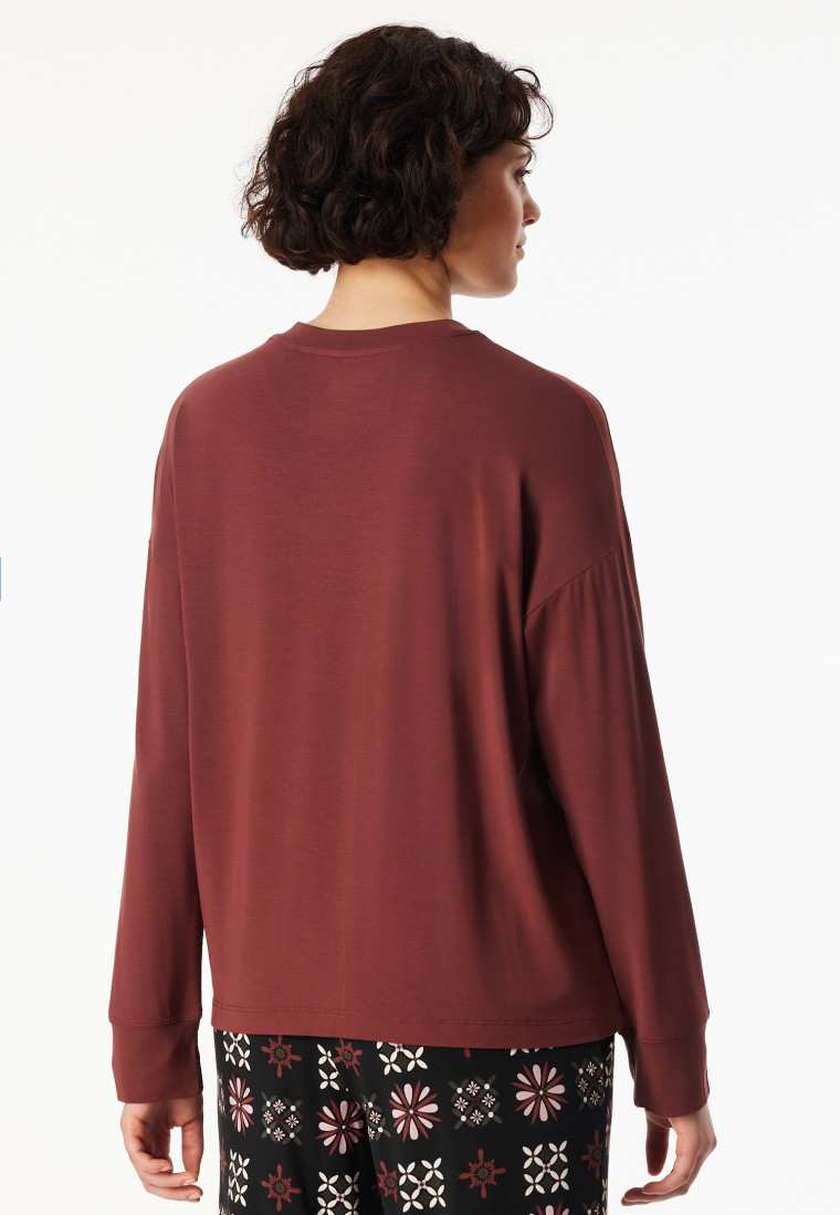 Shirt langarm burgund - Mix+Relax
