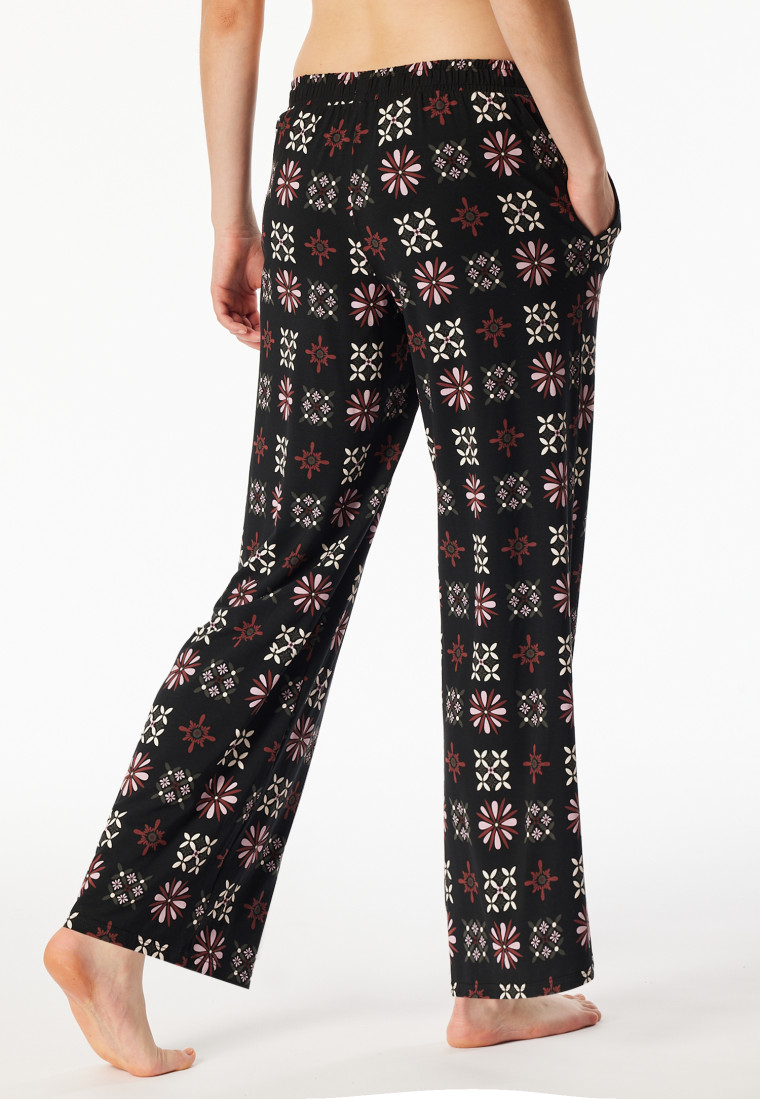 Pantalon long ornement noir - Mix+Relax