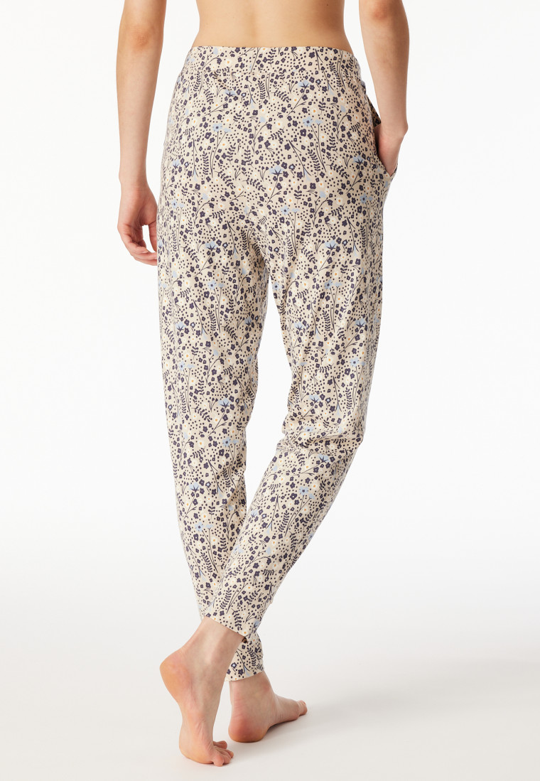 Pantaloni con polsini lunghi a fiori multicolore - Mix+ Relax
