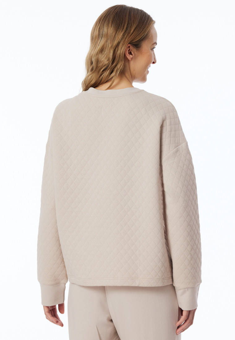 Sweatshirt Jersey-Quiltstoff und Sweatware beige - Mix+Relax