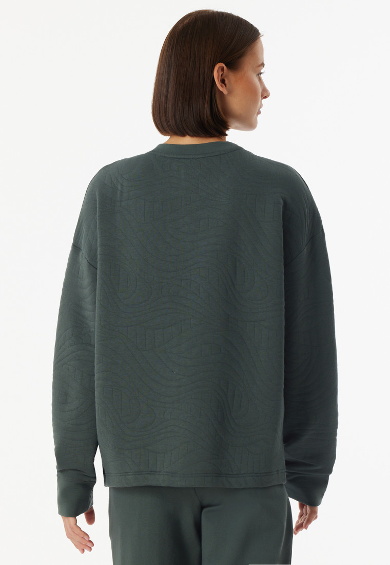 Sweatshirt jersey quilting fabric and sweatware dark green - Mix+Relax