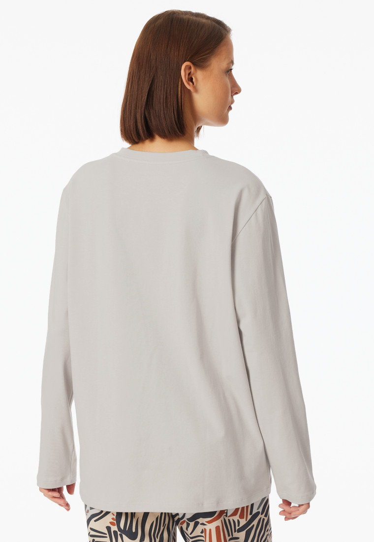 Shirt long-sleeve round neck gray-jaspé-gray - Mix+Relax