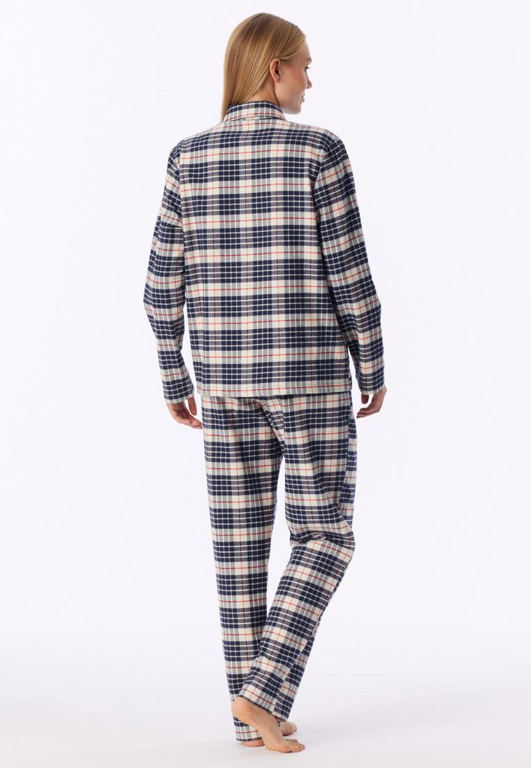 Pyjama lang Flanell multicolor kariert - Family