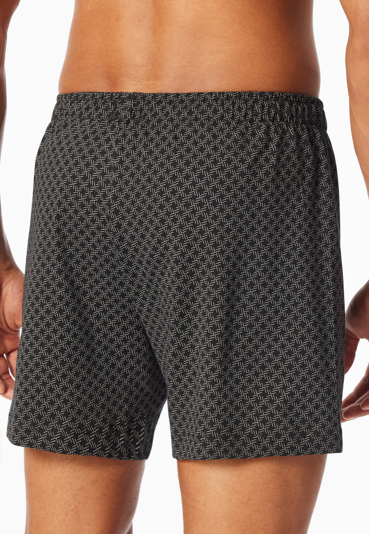 Boxershorts set van 2 jersey effen patroon papier vliegtuig bruin - Boxershorts multipacks