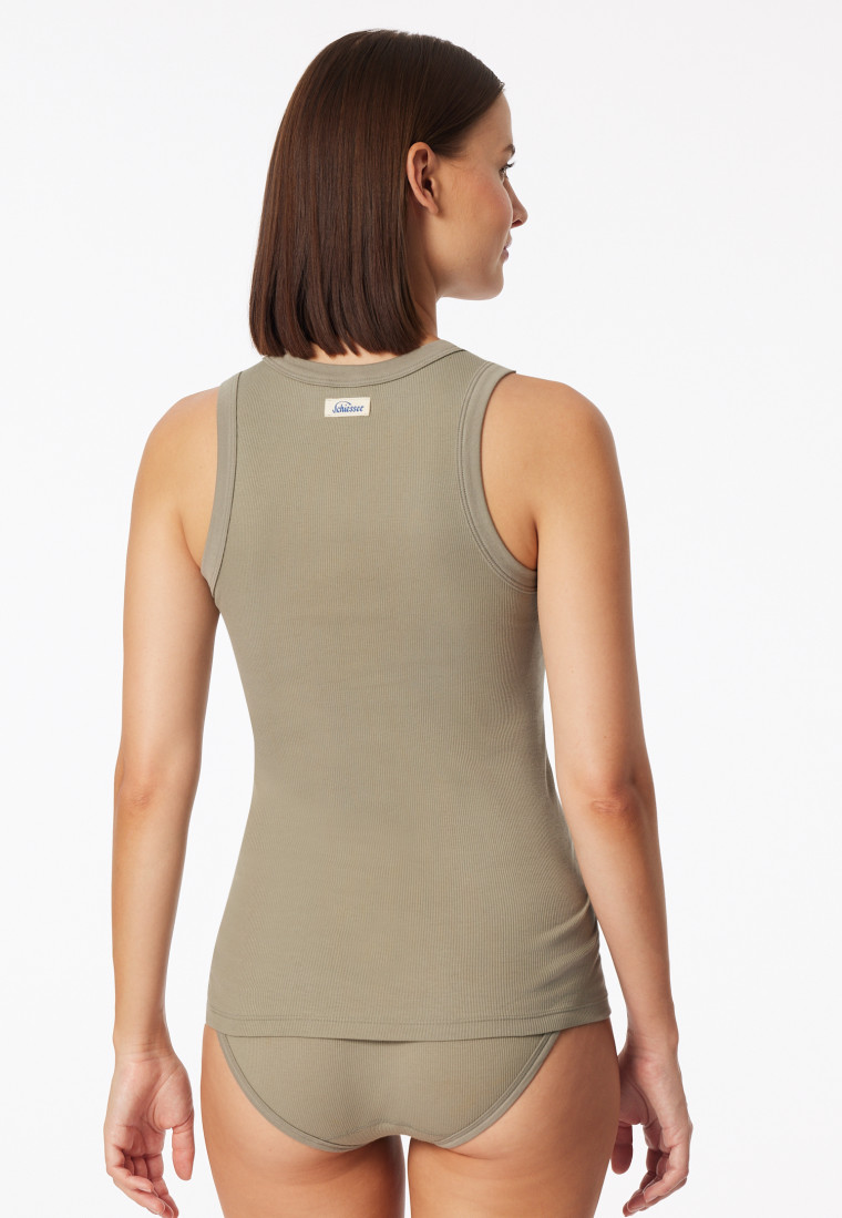 Topje fijnrib jade - Revival Paula