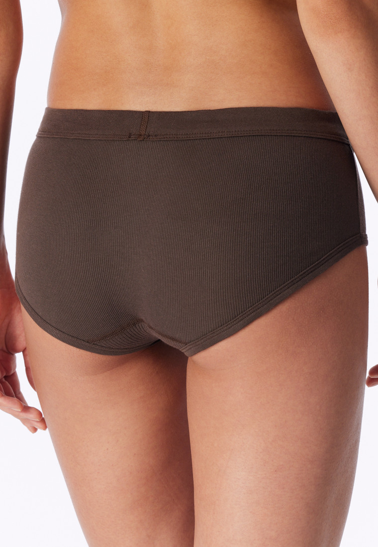 Panty Feinripp dunkelbraun - Revival Paula