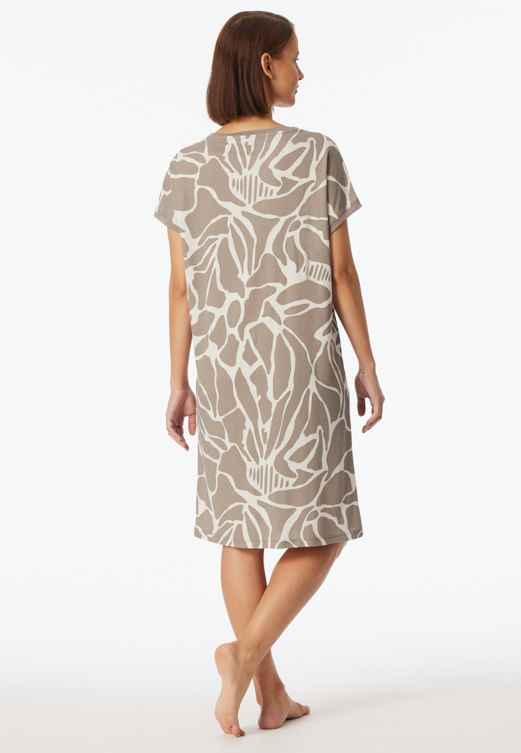 Nachthemd kurzarm Interlock clay - Modern Nightwear