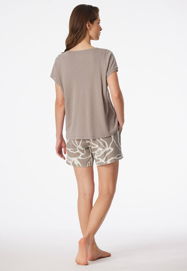 Schlafanzug kurz Interlock clay - Modern Nightwear