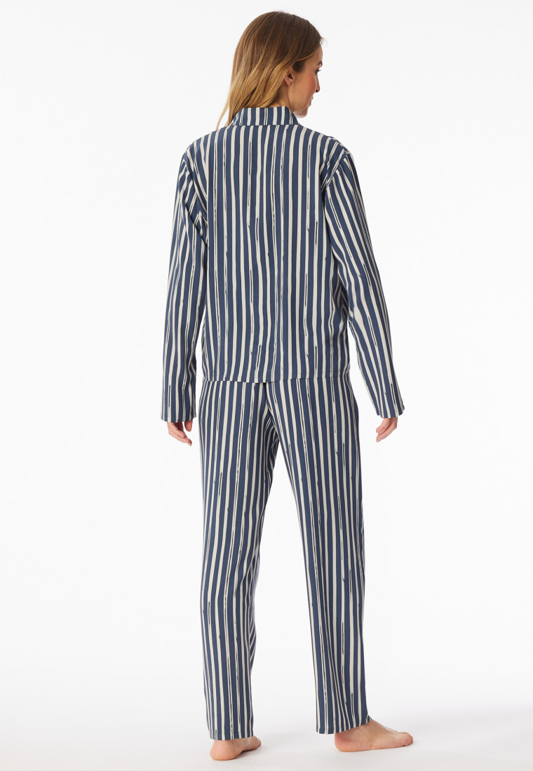 Pyjama lang Webware Streifen graphit - selected! premium