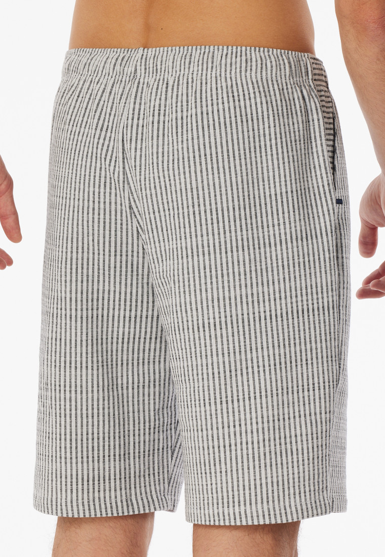 Bermuda Single Jersey Jacquard Streifen nachtblau - Mix+Relax